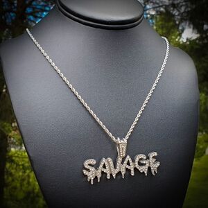 Stainless steel Savage Drip Necklace